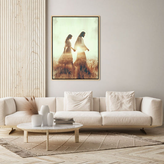Hand in Hand with Jesus - Canvas