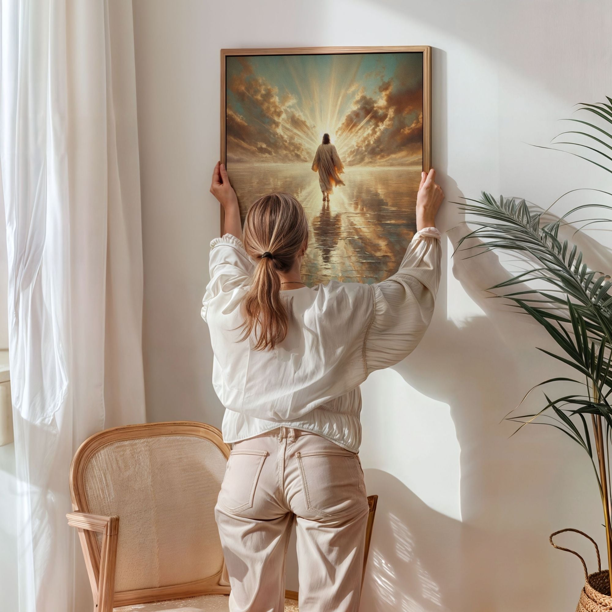 Jesus Walking on Water VIII - Canvas