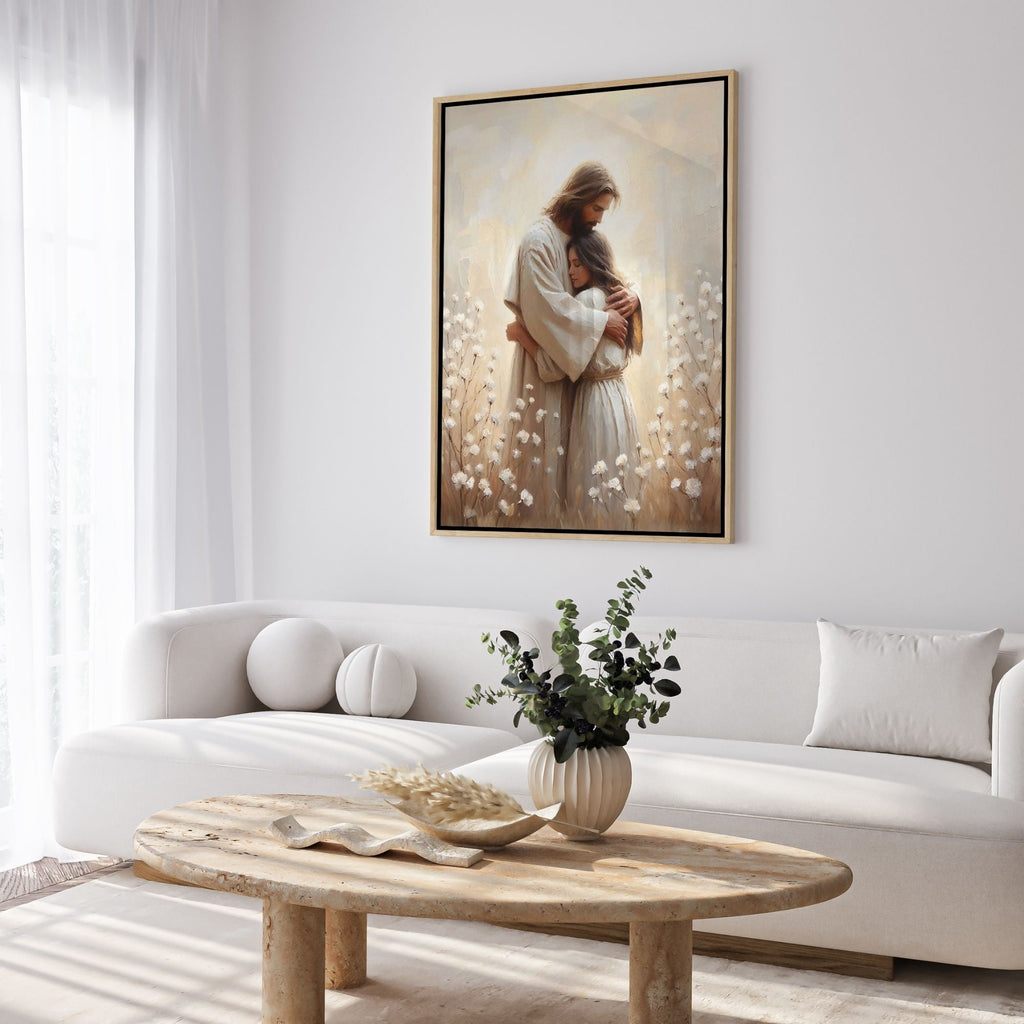 Jesus Hugging a Woman IV - Canvas