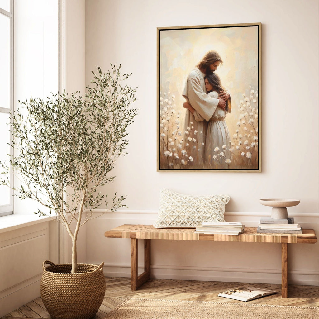 Jesus Hugging a Woman IV - Canvas