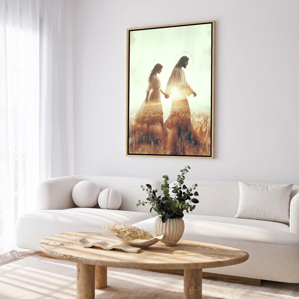 Hand in Hand with Jesus - Canvas