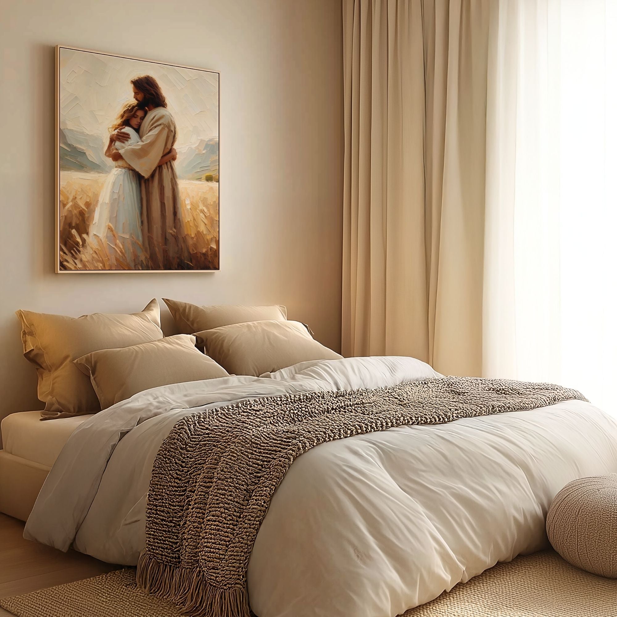 Jesus Hugging a Woman II - Canvas