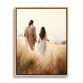 Jesus Walking With a Woman - Canvas