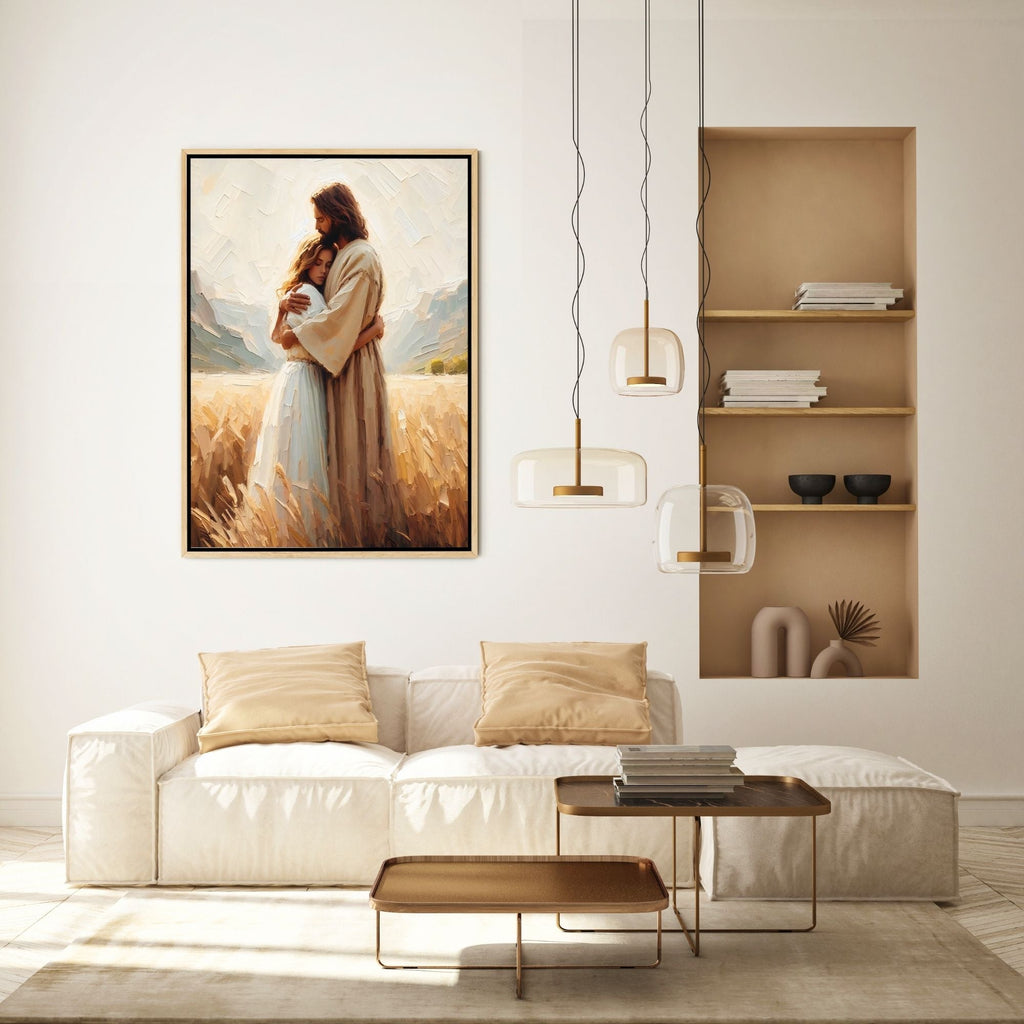 Jesus Hugging a Woman II - Canvas