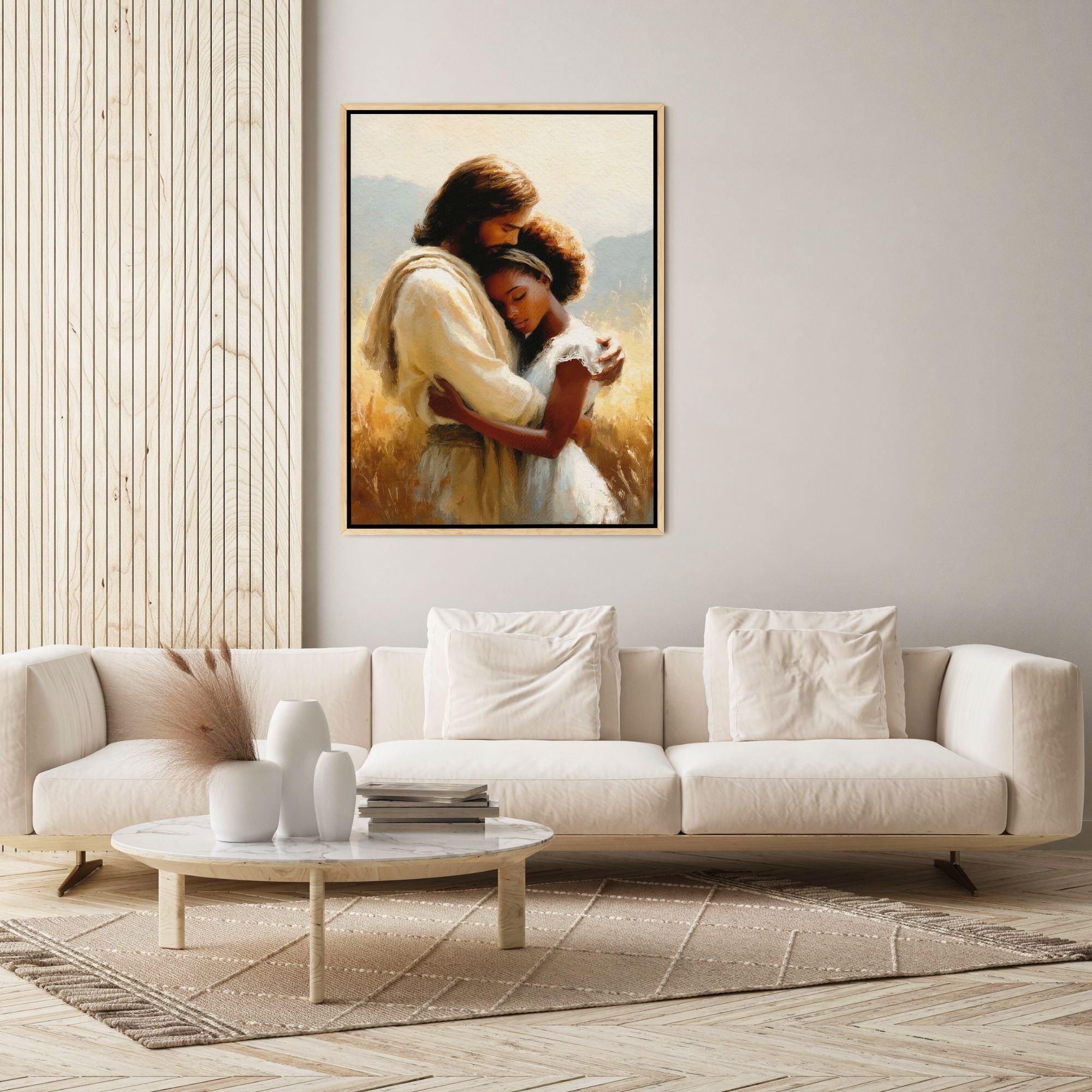 Jesus Hugging a Woman III - Canvas
