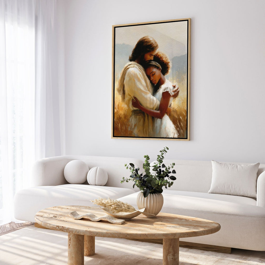 Jesus Hugging a Woman III - Canvas