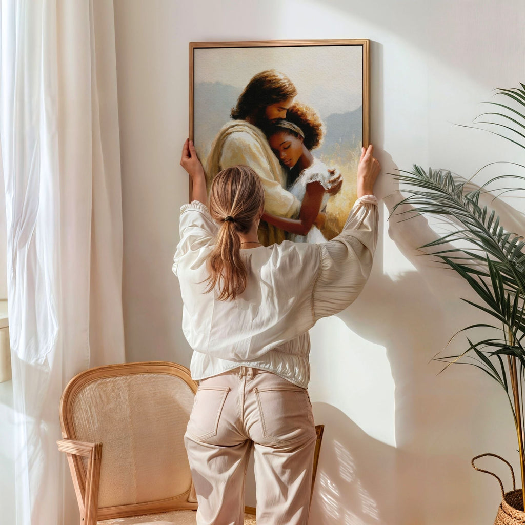 Jesus Hugging a Woman III - Canvas