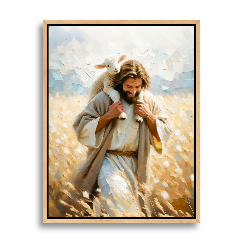 Jesus Carrying Little Lamb Home - Canvas