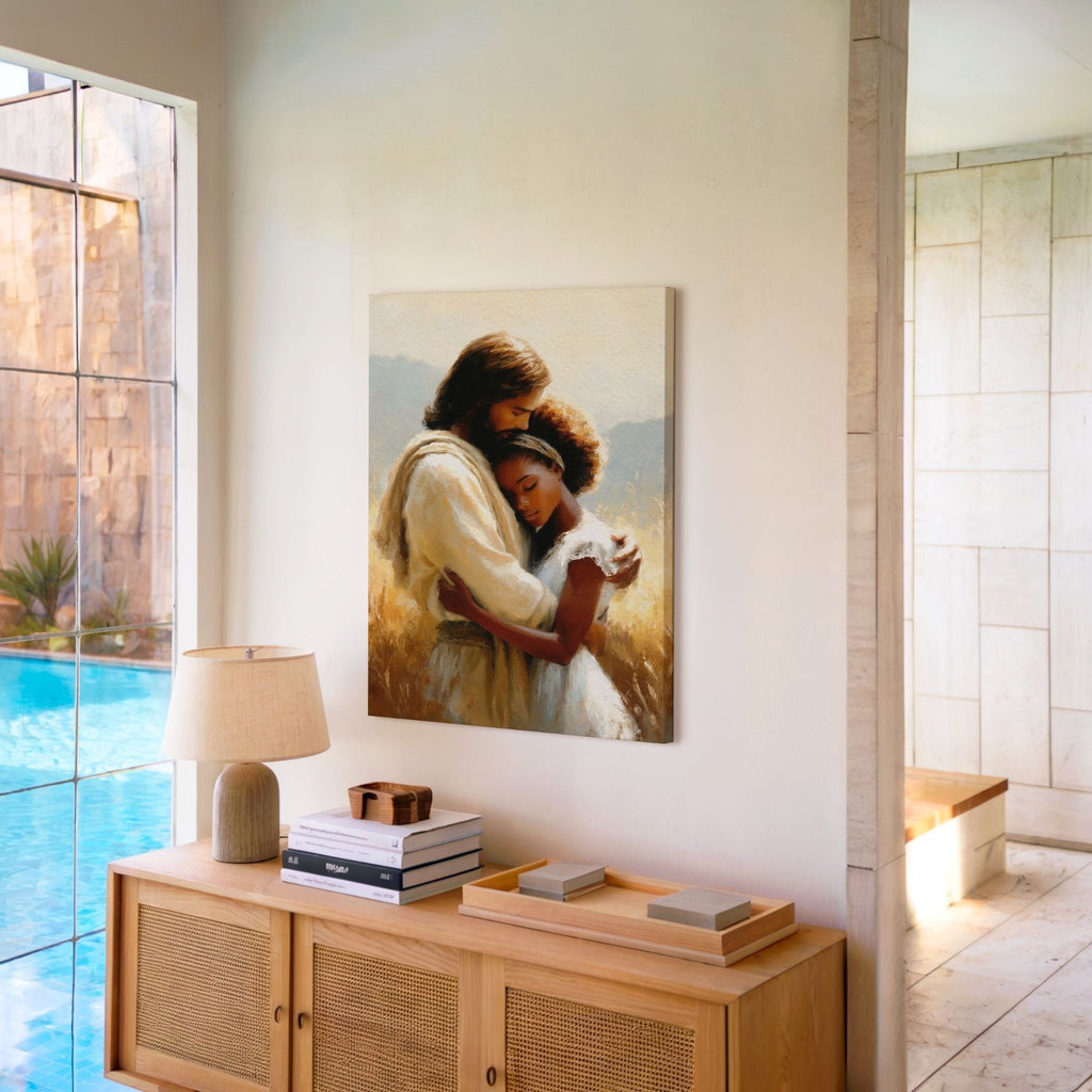 Jesus Hugging a Woman III - Canvas