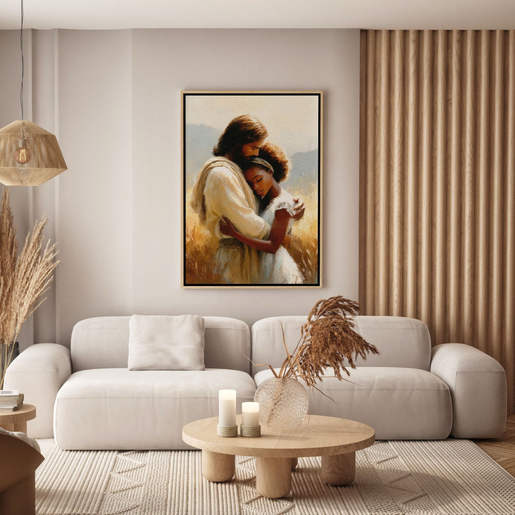 Jesus Hugging a Woman III - Canvas
