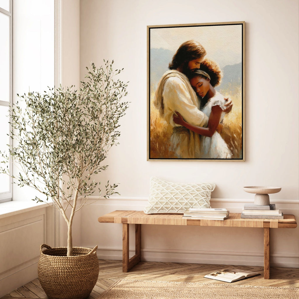 Jesus Hugging a Woman III - Canvas