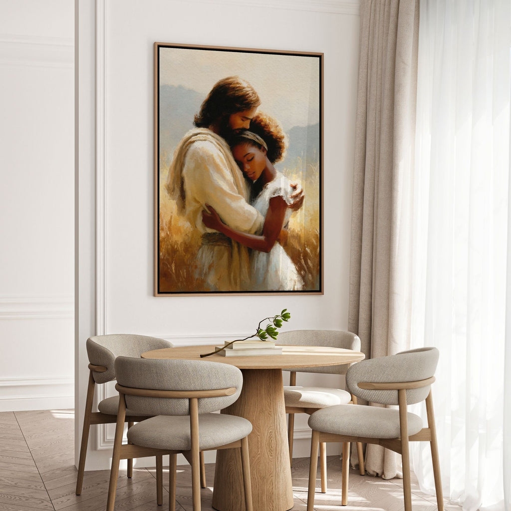 Jesus Hugging a Woman III - Canvas