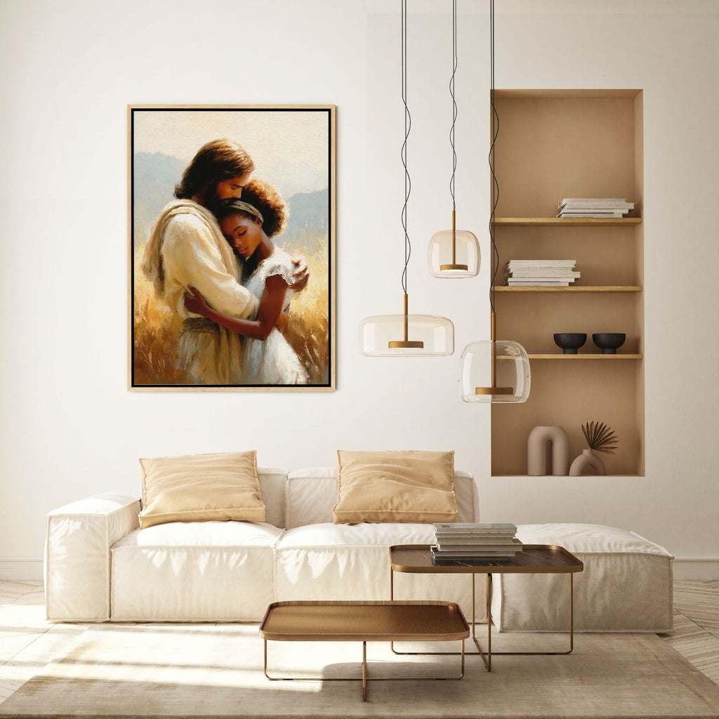 Jesus Hugging a Woman III - Canvas