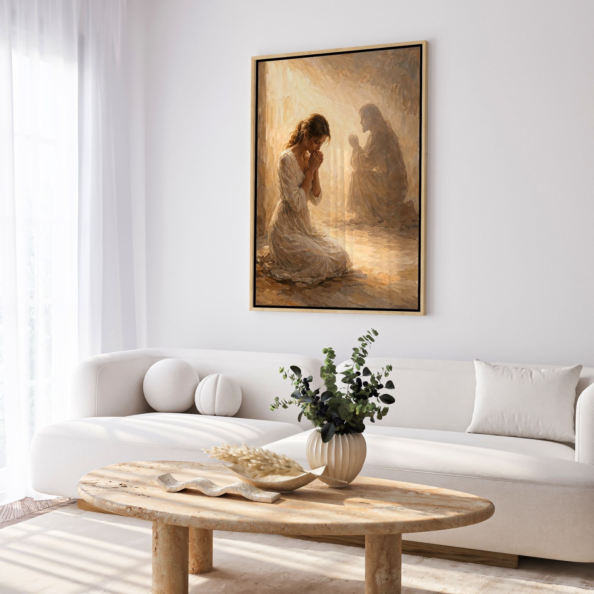 Jesus Prays With You - Canvas