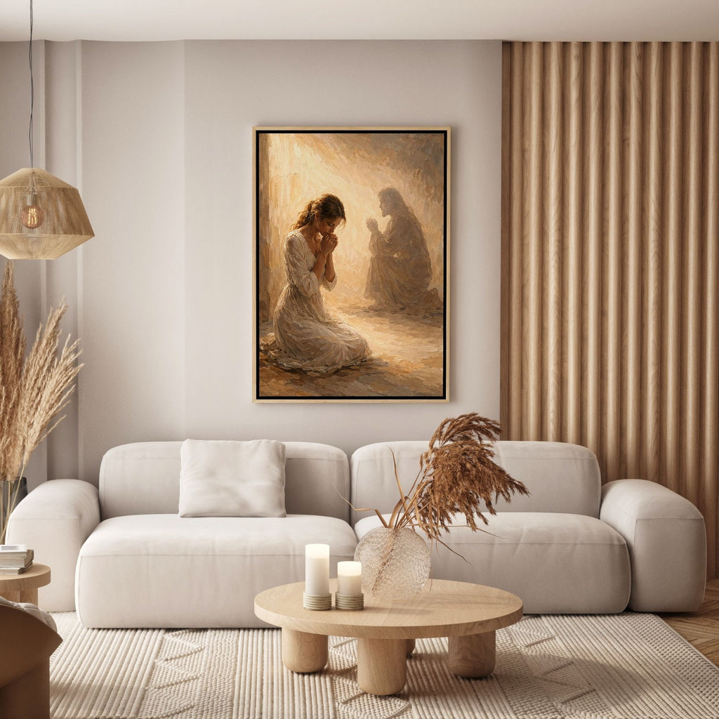 Jesus Prays With You - Canvas