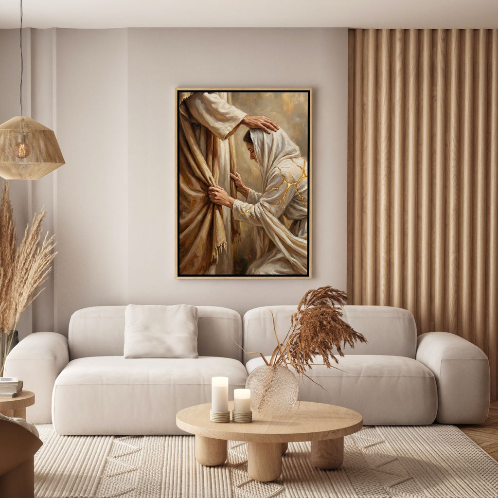 Jesus Heals Woman - Canvas