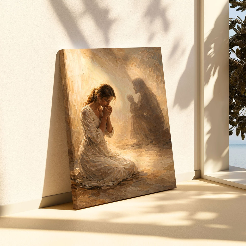 Jesus Prays With You - Canvas