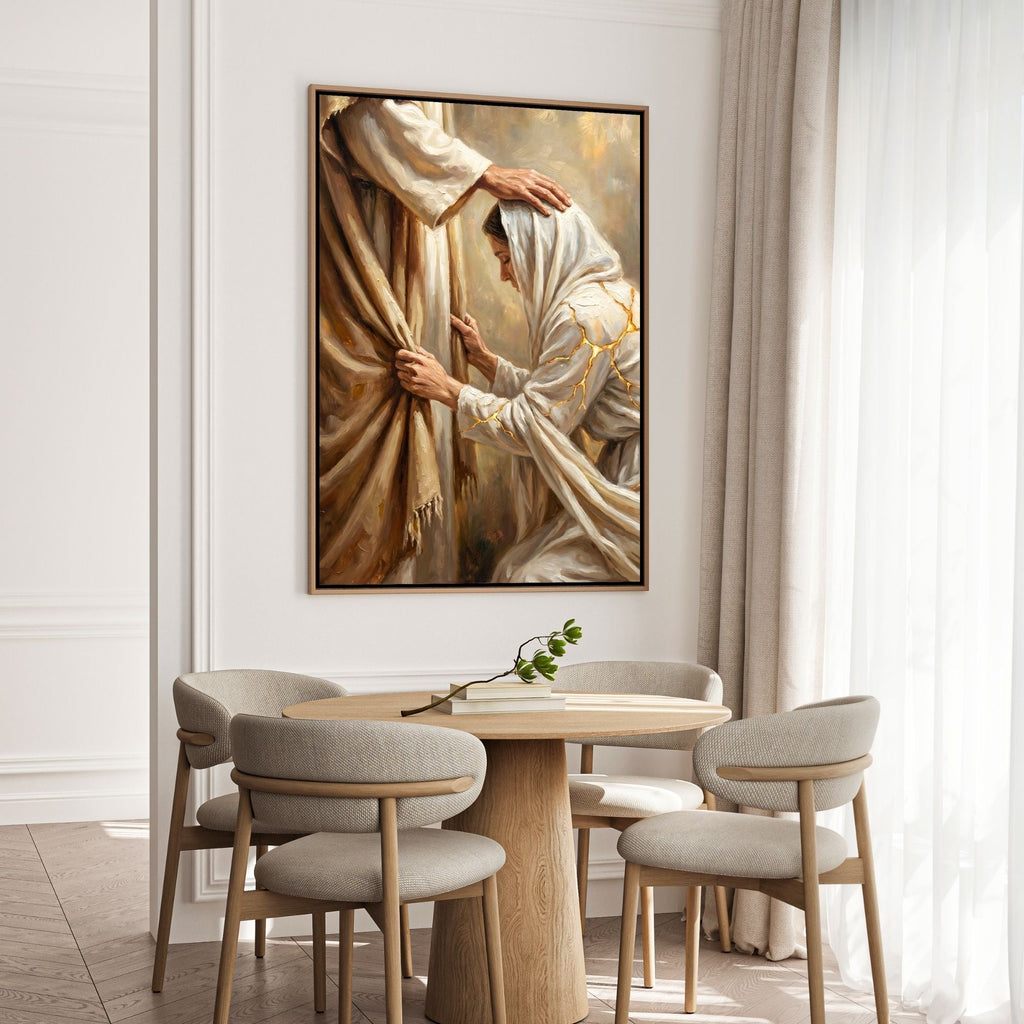 Jesus Heals Woman - Canvas