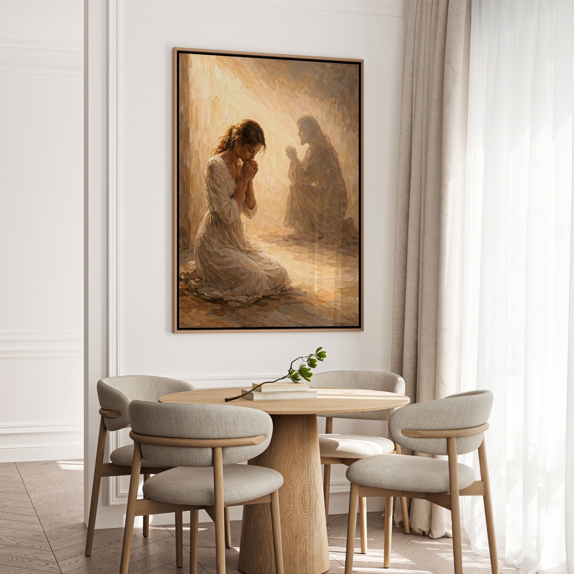 Jesus Prays With You - Canvas